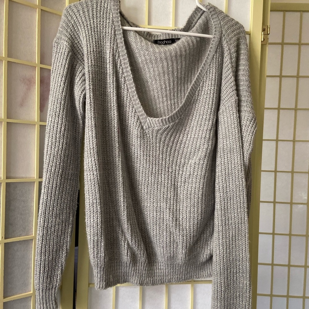 BooHoo oversized off shoulder sweater
